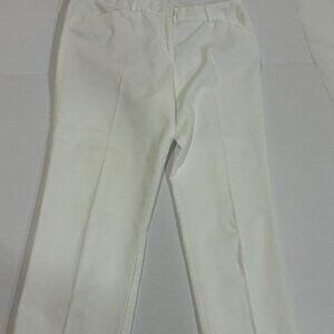 ZAC and Rachel white pants women's size 10 Solid White Classic Straight Leg